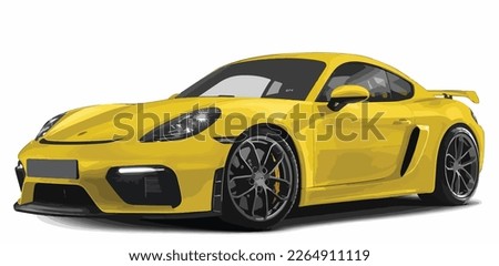 Luxury premium realistic sedan coupe sport colour white yellow elegant new 3d car urban electric Audi power style model lifestyle business work modern art design vector template isolated background