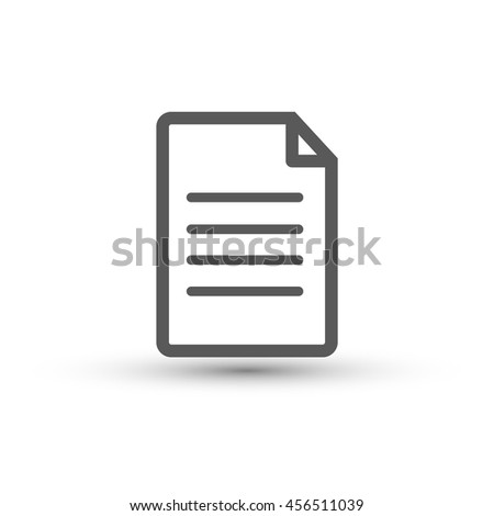 Document icon vector isolated on white background, clipboard symbol for your design, logo, application, UI.