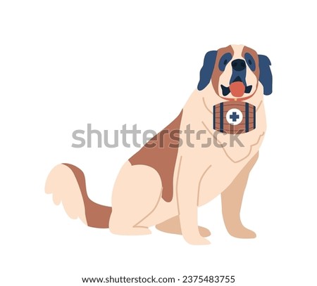 Image, Stock Photo Bernard mountain dog with broken tusks