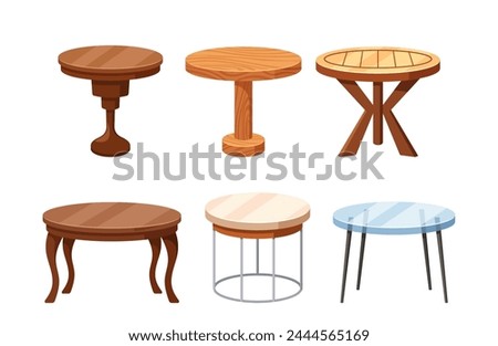 Round Wooden Tables Exude Warmth With Their Natural Grain, While Glass Tables Add Modern Elegance, Reflecting Light