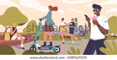 Similar – Image, Stock Photo the city people and the television tower