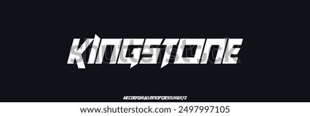 Kingstone Modern Bold Font Sport Alphabet. Typography urban style fonts for technology, digital, movie logo design. vector illustration