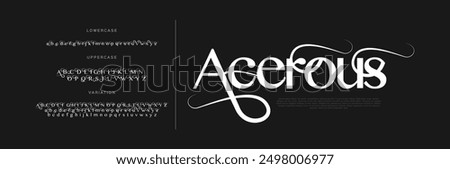 Acerous, vector modern abstract digital alphabet font minimal technology typography creative logo design urban sport fashion