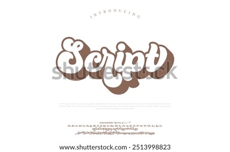 Script abstract Fashion font alphabet. Minimal modern urban fonts for logo, brand etc. Typography typeface uppercase lowercase and number. vector illustration