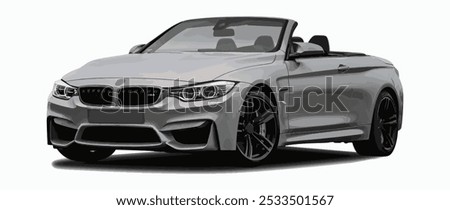 Gray, Luxury premium high class realistic sedan coupe