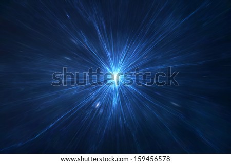 Star explosion in a galaxy of an unknown universe / Time - space travel / birth of a star
