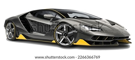 Luxury premium realistic fast speed black coupe sport colour white elegant new 3d car urban electric power style model lifestyle business work modern art design vector template isolated background