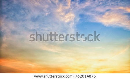 Similar – Foto Bild Strahlender Sonnenuntergangshimmel über Tempel und See