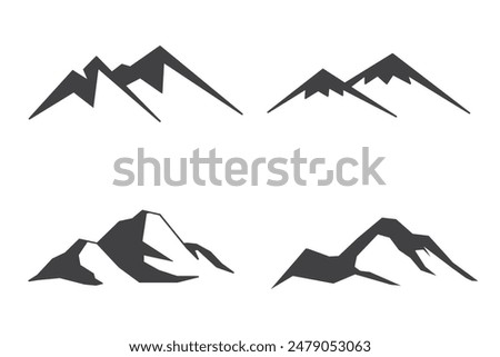 sets icons mountain good for logo and symbol