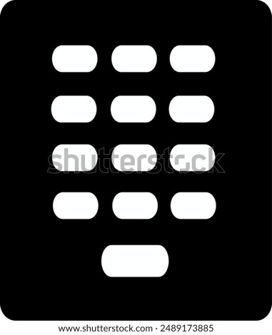 Dialpad icon. Replaceable vector design.