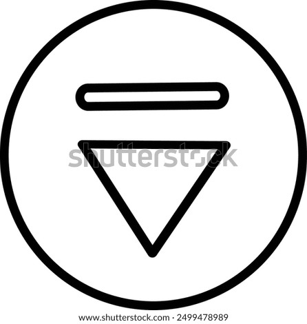 Eject media player button icon. Replaceable vector design.