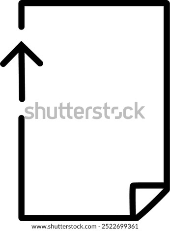 File upload icon. Document file with arrow up vector icon. Replaceable vector design.