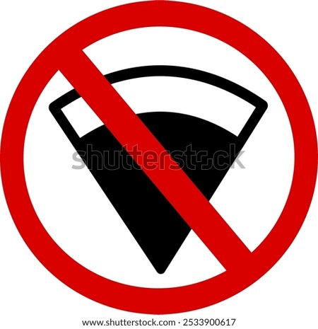 No wifi prohibition vector icon. Replaceable vector design.