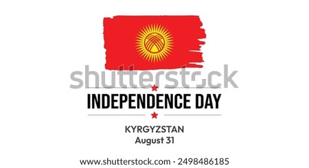 Kyrgyzstan Independence Day. August 31 is Celebrated as Kyrgyzstan Independence Day with flag design. Kyrgyzstan Independence Day wallpaper, background, poster, card, banner. Vector EPS 10.