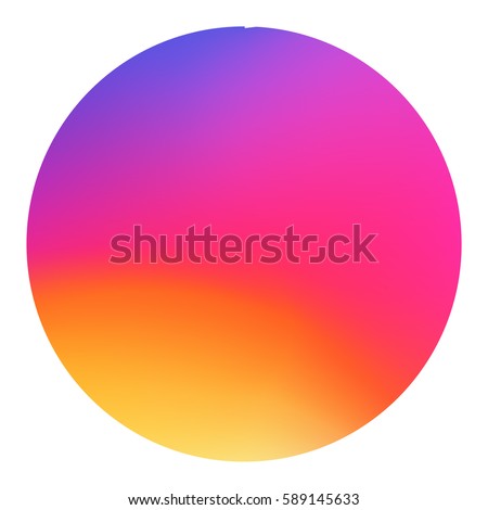 Smooth color gradient icon logo. Vector illustration for your social media app design project and other.