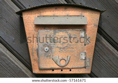 Old copper letter box.