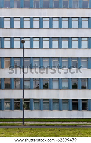 Similar – Image, Stock Photo monotonous prefabricated building facade with clouds