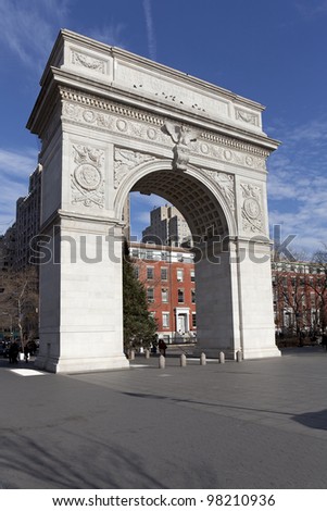Washington Square Arch on Washington Square, New York City, New York