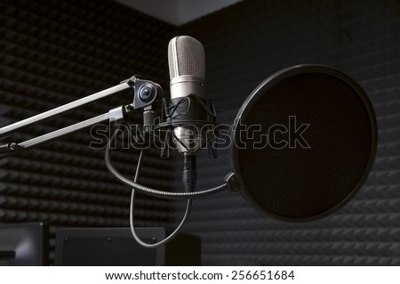 microphone in the radio Studio