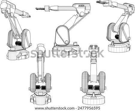 Vector illustration sketch of wall drilling machine design drawing