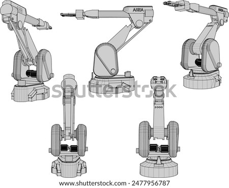 Vector illustration sketch of wall drilling machine design drawing