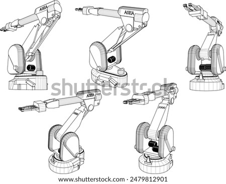 Vector illustration sketch of wall drilling machine design drawing