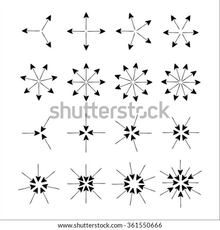 Arrow star elements are pointing inside and outside