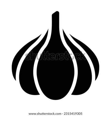 Garlic, Vegetable Flat Icon Logo Illustration. Vegetable Icon-set. Suitable For Web Design, Logo, App.