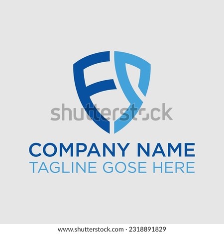 security logo with the concept of a combination of shields and letters FS, Initials Letter FS or SF linked overlapping Logo vector with letter F in the middle center of letter S shield badge-shape 