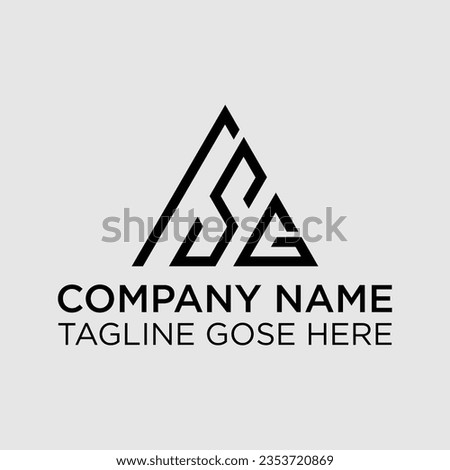 ASG initials for service companies, service group logos, combined overlap logo letters, ASG letter vector logo abstract, Creative ASG Letter Initial Logo Design Template Vector Illustration.