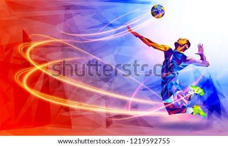 Silhouette of triangle volleyball player. Vector illustration. Olympic games, Paris 2024. Olympic games, Olympic games, The 2024 Summer Olympics.  Paris 2024