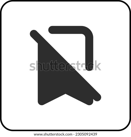 simple shape vector icon of Bookmark Off