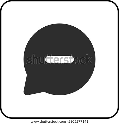 simple shape vector icon of Comment Remove