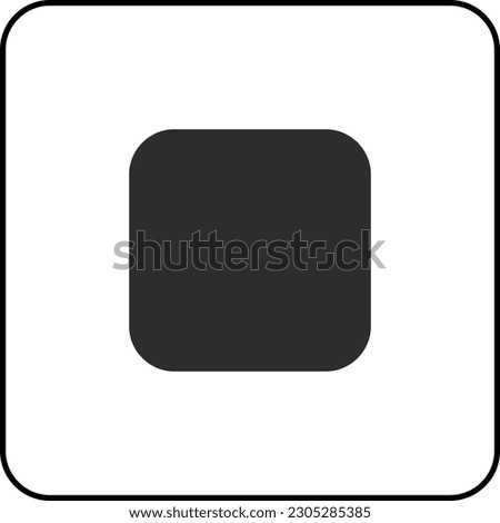 simple shape vector icon of Player  Stop