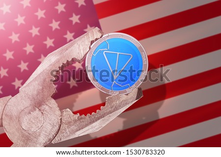 Telegram Gram regulation in USA; gram coin is under pressure; ton blockchain Stok fotoğraf © 