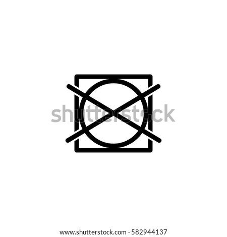 do not tumble dry washing laundry symbol line icon black on white