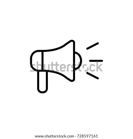 loudspeacker megaphone line black icon