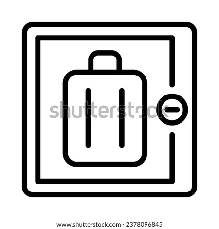 luggage locker luggage storage lockers baggage Icon Outline