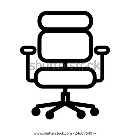 Office Chair - An image symbolizing an office chair, as suggested, icon outline black