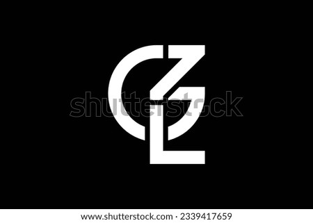 Circle Arrow Up Logo. Letter G L Z Arrow Logo Design. Usable for Business and Technology Logos. Flat Vector Logo Design Template Element.