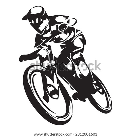 Biker by choice, rebel by nature, silhouette illustration.