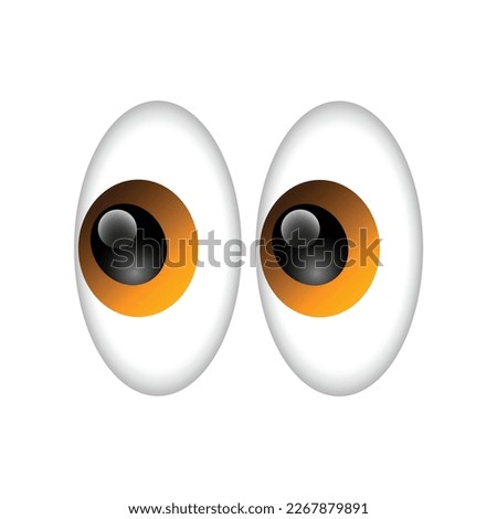 vector Eyeballs Shifty Wide Eyes emoticons comment social media Facebook Instagram Whatsapp chat comment reactions, icon template face emoji character message