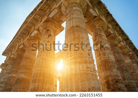 Similar – Image, Stock Photo Columns, Paestum, Italy