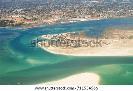 Similar – Foto Bild Luftaufnahme der Insel Armona, Ria Formosa, Algarve, Portugal.