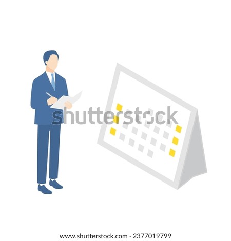 businessman managing his schedule while checking his calendar.