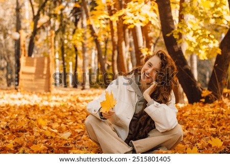 Similar – Image, Stock Photo The girl with the blue eyes is by no means as strict as her accurate parting.