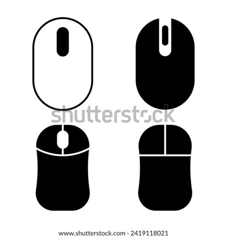 Mouse line icon set. Computer, gadget, technology, eSports, devices, sensitivity, keyboard. Vector icon for business and advertising
