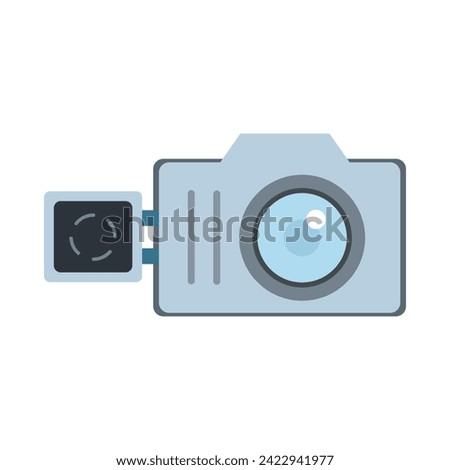 Camera line icon. Flash, snapshot, lens, film, photo, lens, zenith, frame. Vector icon for business and advertising