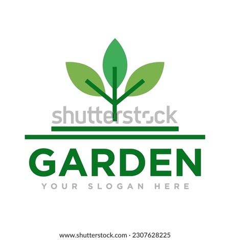 Farmer and Gardener Logo Design Illustration