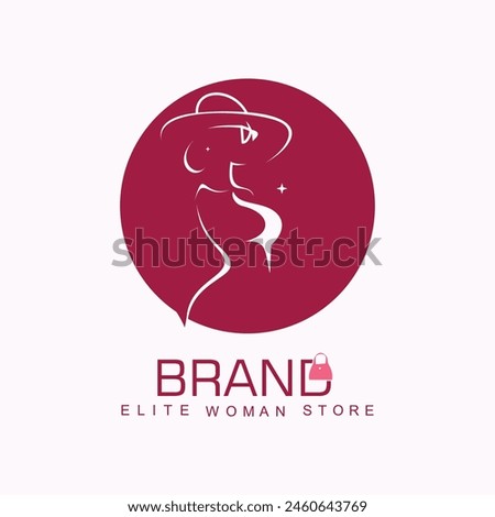 Brand logo design simple concept Premium Vector